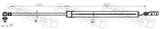 Febest 08117-002RH Tailgate Gas Strut Right
