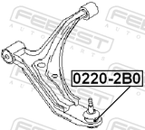 Febest 0220-2B0 Ball Joint Front Lower Arm
