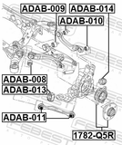 Febest ADAB-010 Bushing, Rear Transverse Arm