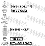Febest HYD-SBF Front Shock Absorber Jounce Bumper