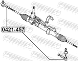 Febest 0421-457 Steering Tie Rod End