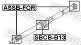 Febest SBCB-B13 Drive Shaft Bearing
