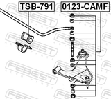 Febest TSB-791 Front Stabilizer Bar Bush D20