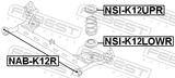 Febest NSI-K12LOWR Rear Spring Lower Seat
