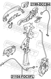 Febest 2199-DCCB4 Outer Door Lock Cable