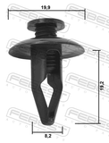Febest 88570-136 Retainer Clip