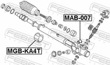 Febest MAB-007 Steering Rack Bushing