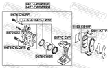 Febest 0477-CW0WFLH Front Left Brake Caliper Assembly (With Bracket)