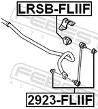 Febest 2923-FLIIF Front Stabilizer Link / Sway Bar Link