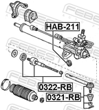 Febest 0322-RB Steering Tie Rod
