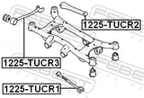Febest 1225-TUCR3 Rear Trailing Rod