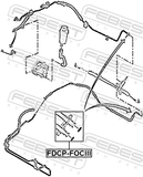 Febest FDCP-FOCIII Hydraulic Power Steering Hose O-Ring Set