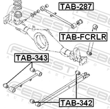 Febest TAB-343 Bushing, Rear Trailing Arm