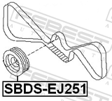 Febest SBDS-EJ251 Crankshaft Pulley EJ251