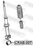 Febest CRAB-007 Bushing, Rear Shock Absorber