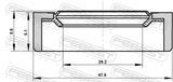 Febest 95BDY-31470509X Drive Shaft Oil Seal 29.2X47.6X5.1X8.6