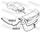 Febest 04102-CY Cable Assembly Tailgate Lock Control