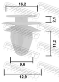 Febest 88570-229 Retainer Clip