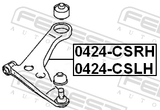 Febest 0424-CSLH Left Front Arm