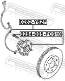 Febest 0284-005-PCS10 Wheel Stud PCS 10