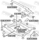 Febest VLM-S80R Rear Engine Mount