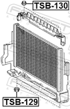 Febest TSB-130 Mount Rubber Radiator