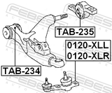 Febest 0120-XLR Front Lower Ball Joint Right