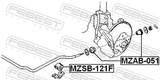Febest MZSB-121F Front Stabilizer Bar Bush D24