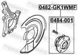 Febest 0482-GK1WMF Front Wheel Hub