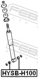 Febest HYSB-H100 Rear Shock Absorber Bushing