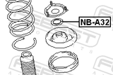 Febest NB-A32 Front Shock Absorber Bearing