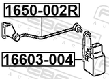 Febest 1650-002R Link, Height Control Sensor