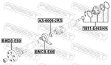 Febest BMCB-E60 Drive Shaft Bearing