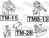 Febest TMB-13 Rear Engine Mount Bushing