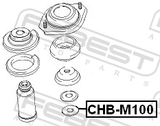 Febest CHB-M100 Front Shock Absorber Bearing