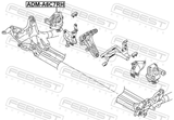 Febest ADM-A6C7RH Right Engine Mount (Hydro)