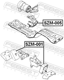 Febest SZM-005 Rear Engine Mount At