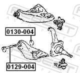 Febest 0129-004 Camber Adjusting Eccentric Bolt