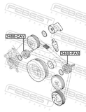 Febest 3488-CAY Pulley Idler Kit