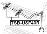 Febest TSB-USF40R Rear Stabilizer Bar Bush Kit