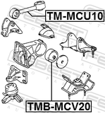 Febest TMB-MCV20 Rear Engine Mount Bushing