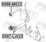 Febest 0587-LW23 Belt Tensioner