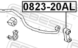 Febest 0823-20AL Front Stabilizer Link / Sway Bar Link (Aluminium)