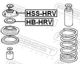 Febest HSS-HRV Front Shock Absorber Mounting