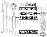 Febest FDD-CB3R Rear Shock Absorber Jounce Bumper