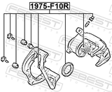 Febest 1975-F10R Rear Brake Caliper Repair Kit (Set For One Side)