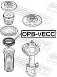 Febest OPB-VECC Front Shock Absorber Bearing