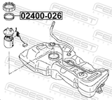 Febest 02400-026 O-Ring Fuel Pump