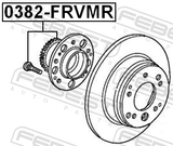 Febest 0382-FRVMR Rear Wheel Hub