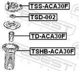 Febest TSS-ACA30F Front Shock Absorber Mounting